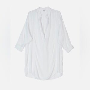 Mikoh Cannes White V-Neck Swim Cover-Up Tunic Summer Resort Luxury Vacay size 1